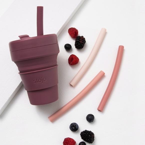 Stojo Collapsible Cup with four Reusable Straws - Picture 8 of 9